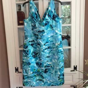 Beautiful banded blue dress- Like New!